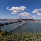 Ponte 25 de Abril mit Skyline Lissabon