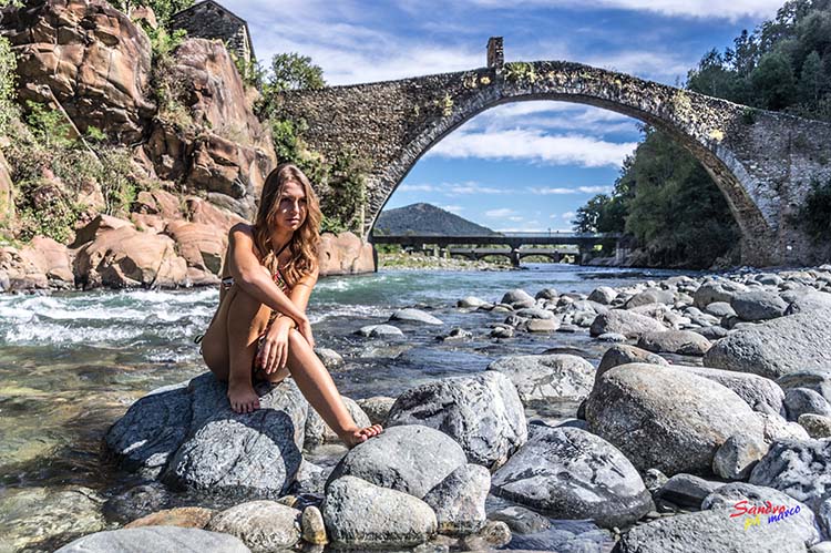 Ponte del Diavolo Lanzo con Francesca