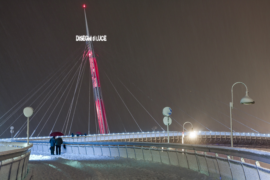 Ponte del mare sulla neve - Pescara