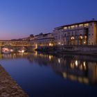 Ponte Vecchio e gli Uffizi dopo il tramonto