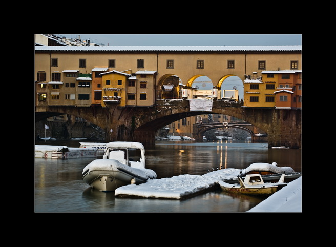 Ponte Vecchio nel inverno