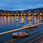 PONTEDEUME. EL PUENTE AL ANOCHECER.