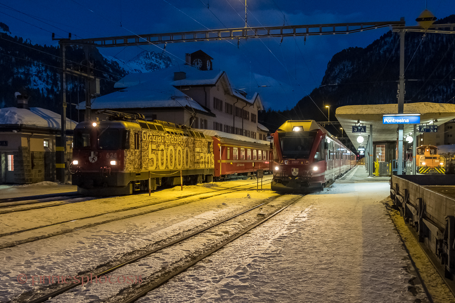 Pontresina bei Nacht