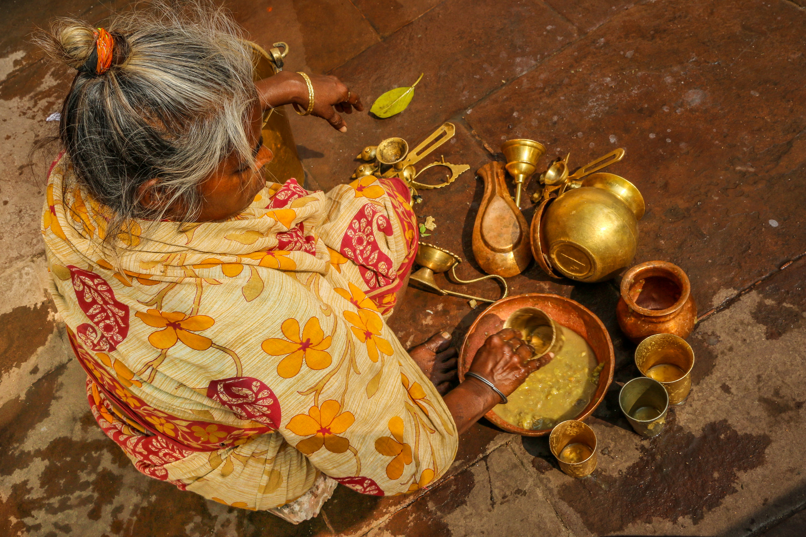 Pooja im Kalighat Temple, Kalkutta