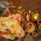 Pooja im Kalighat Temple, Kalkutta