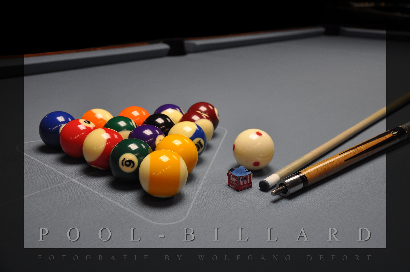 Pool-Billard, kurz vor dem Break