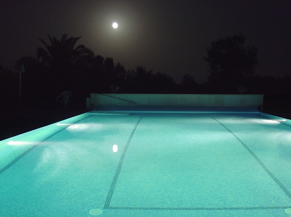 Pool im Mondlicht