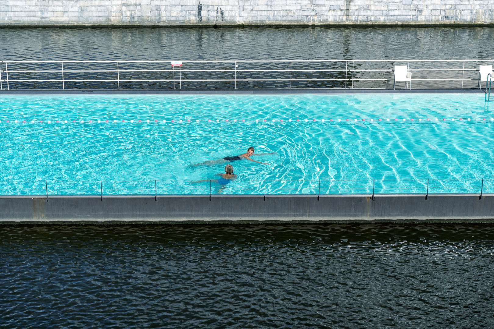 Pool in the water