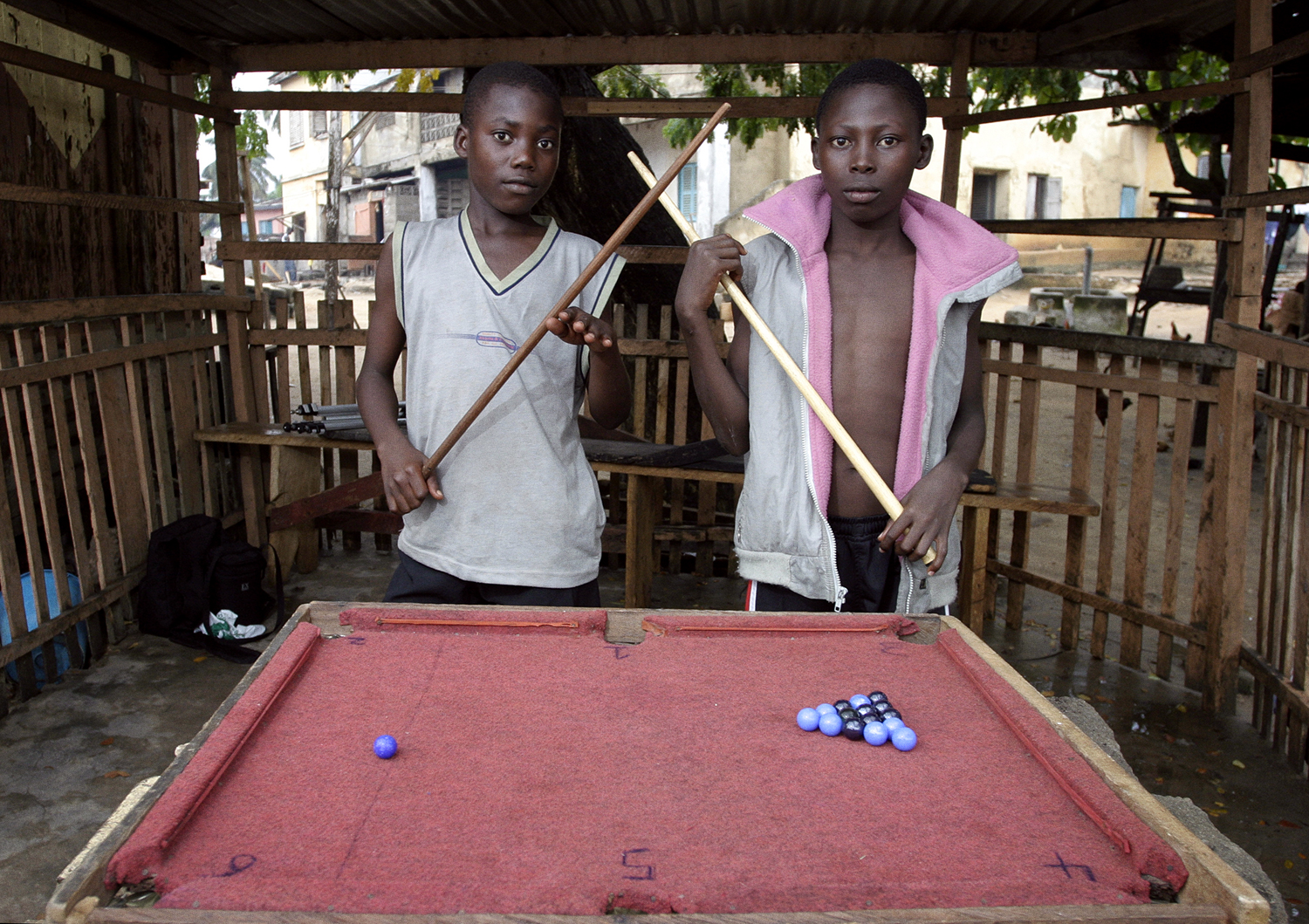 Pool players, Ghana, 2005