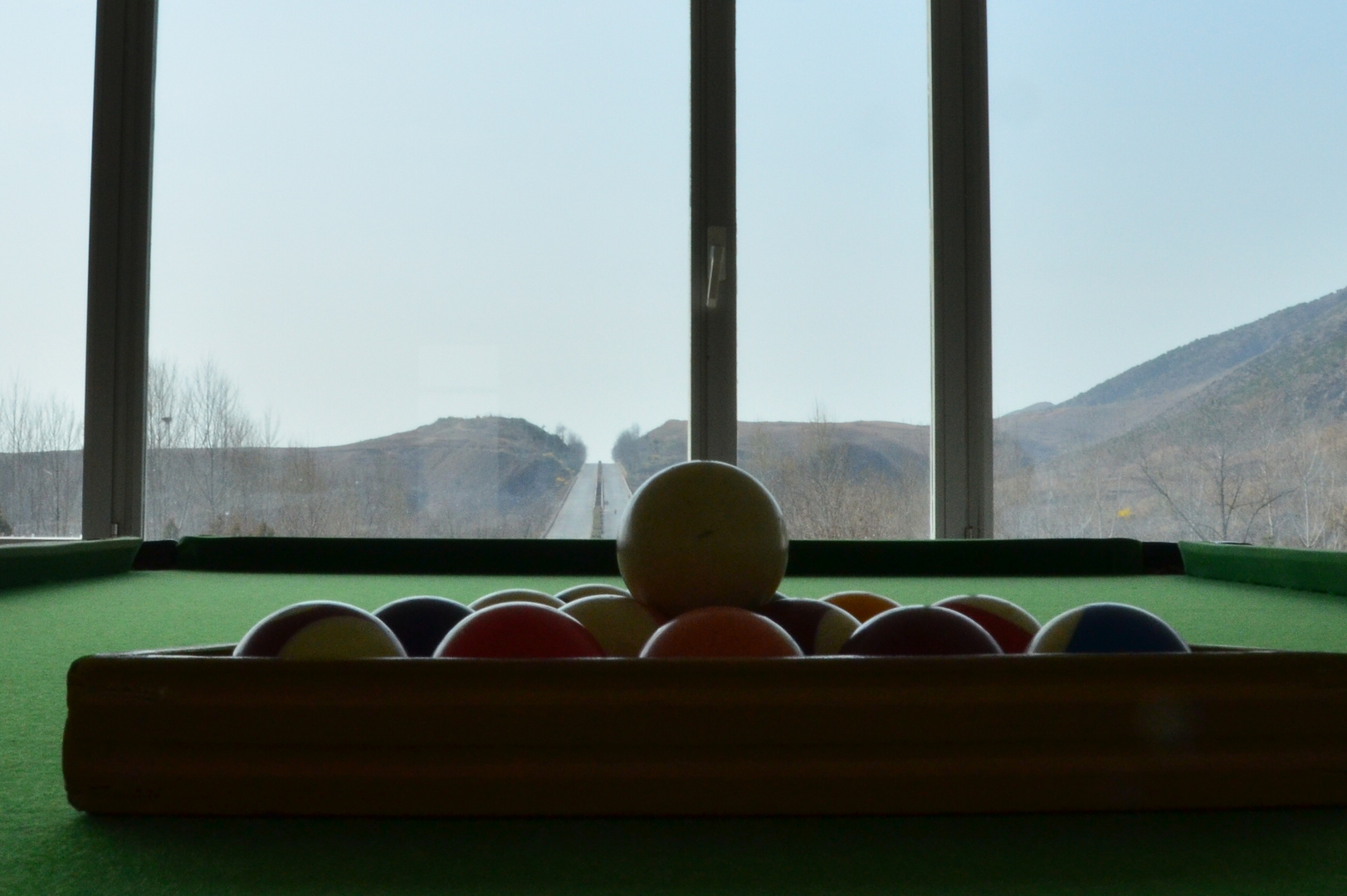 Pool Table on Highway