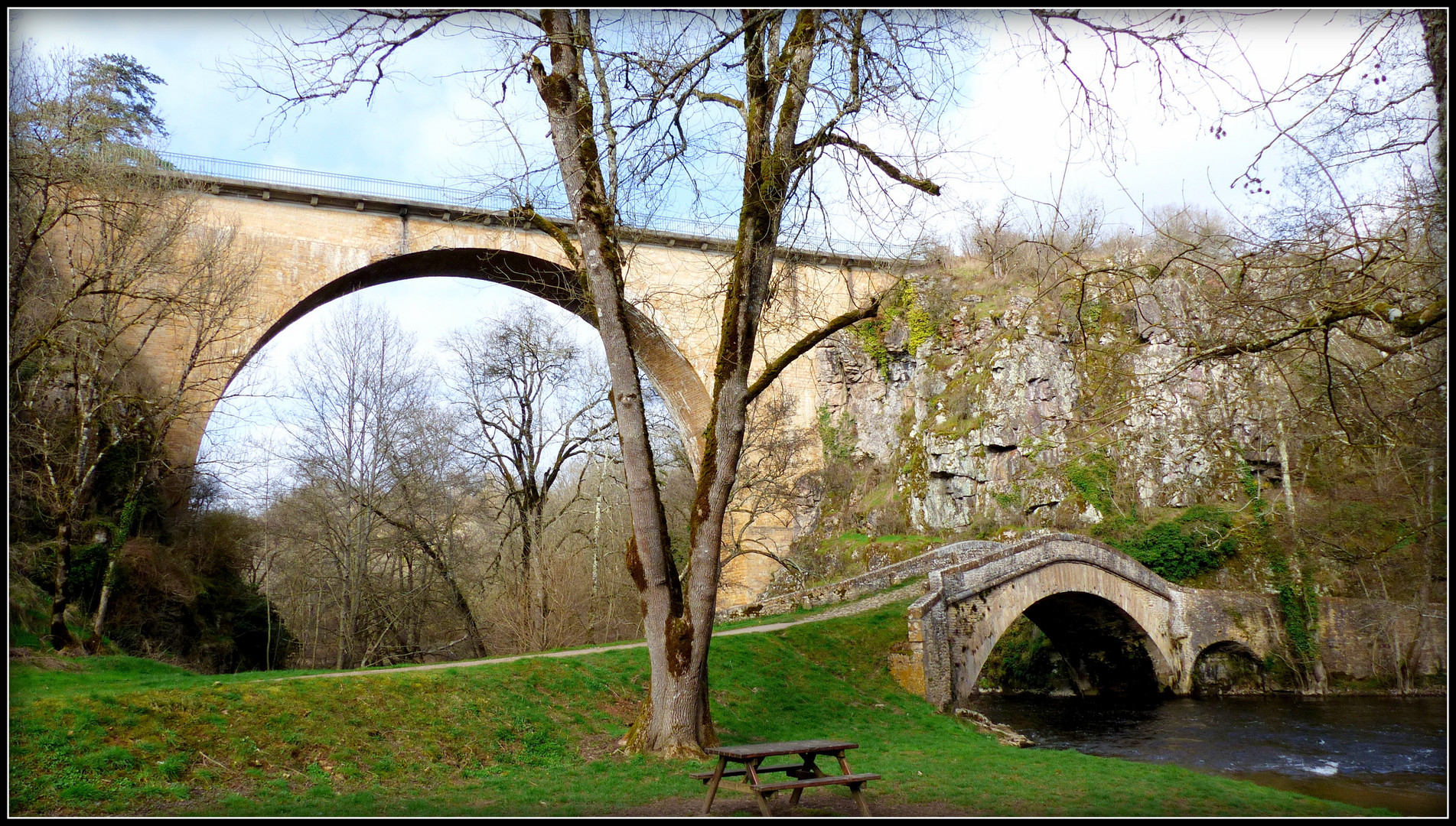 Poont Romain + Pont sncf 