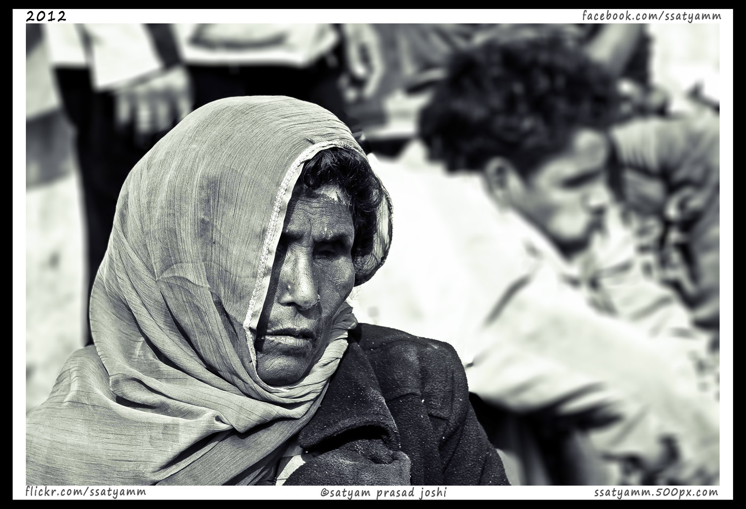 poor blind lady beggar Nepalgunj Nepal