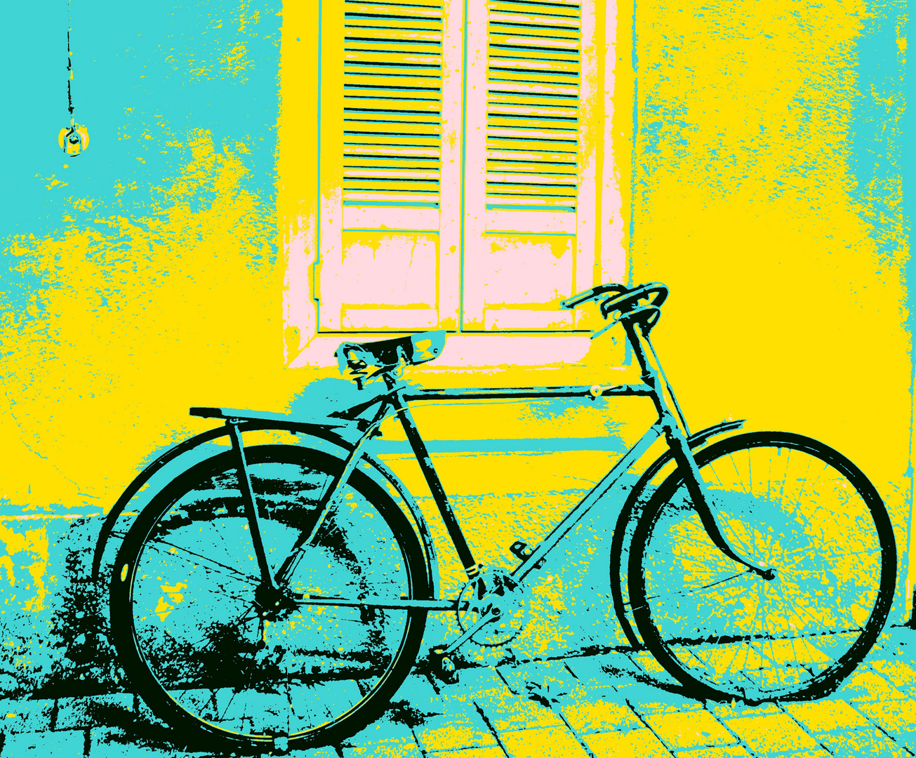 fahrrad als bild für die wand