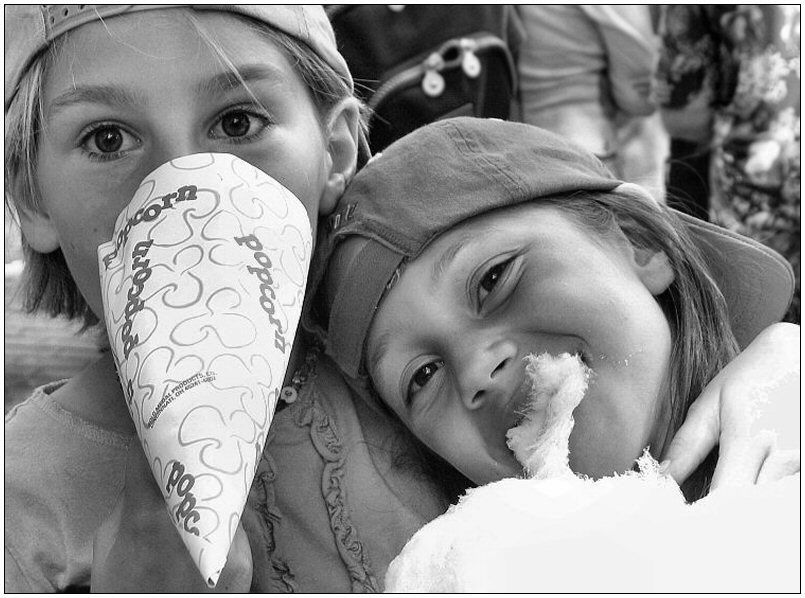 popcorn und zuckerwatte