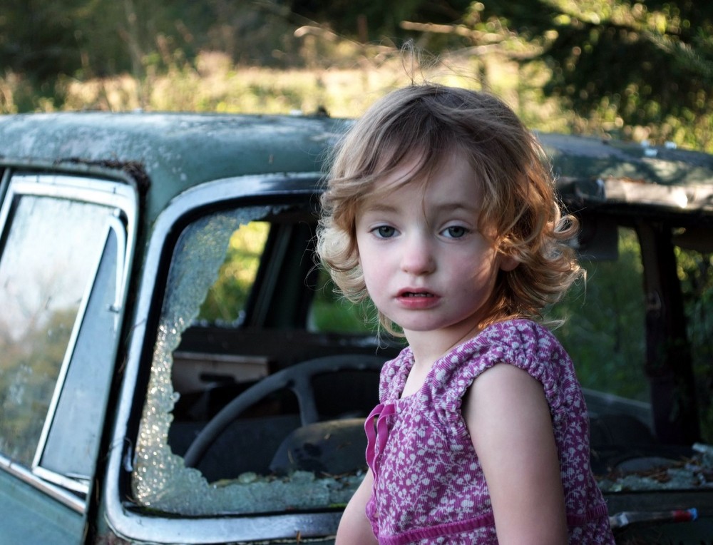 Poppy and Derelict Car