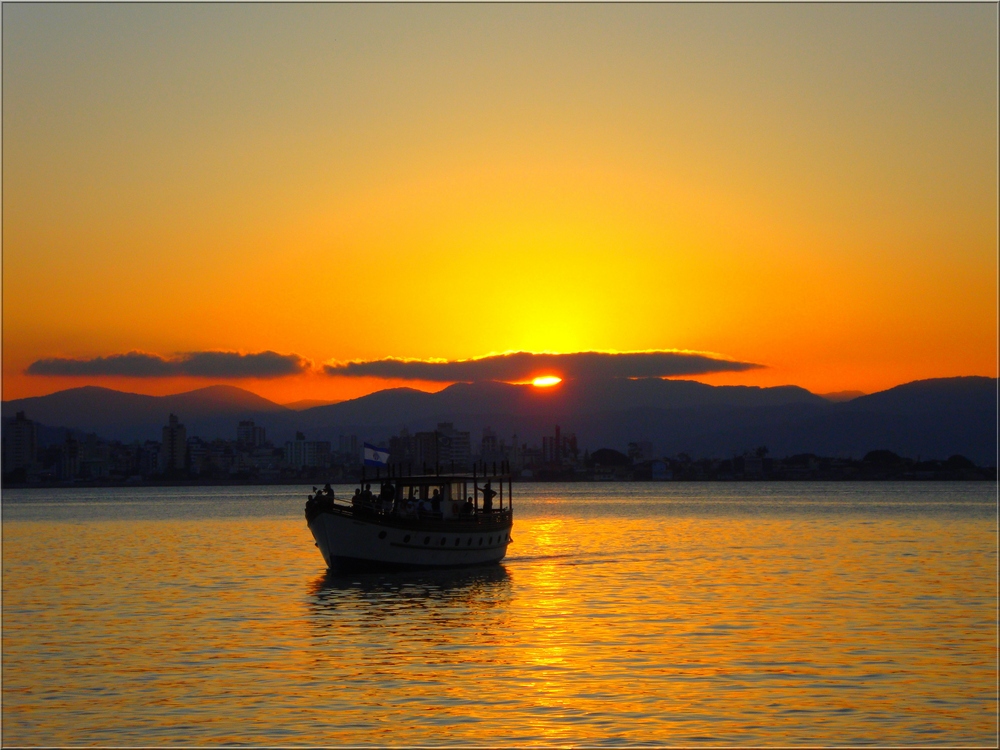 Pôr-do-sol Florianópolis-Brasil