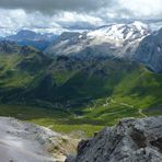 Pordoi-Pass mit Marmolada