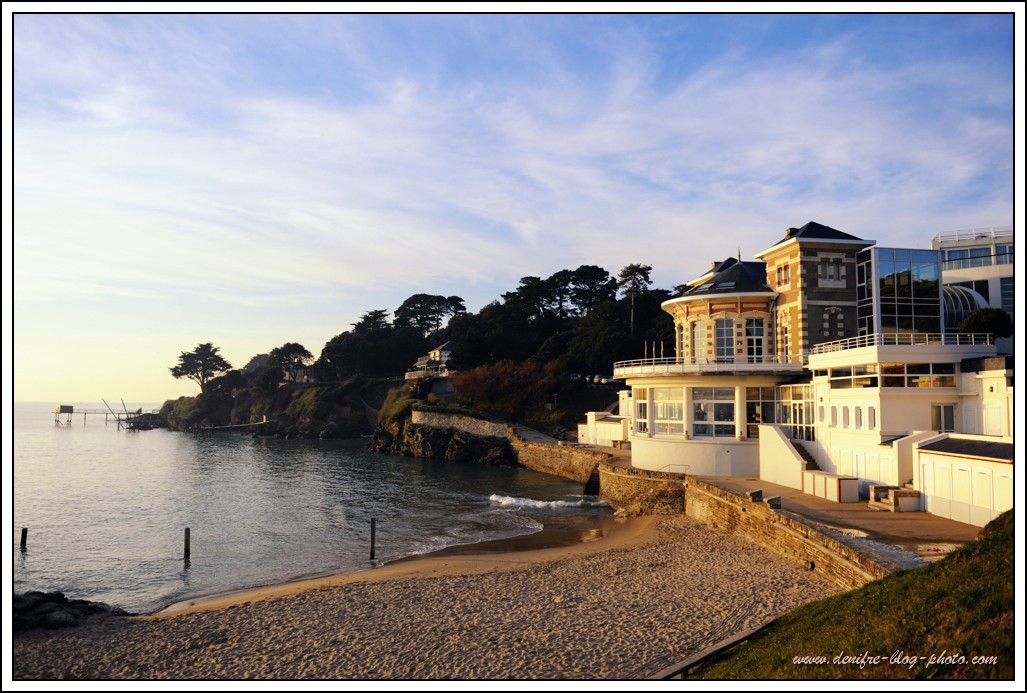 Pornic Plage de la source un soir d'hiver