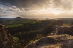 Porschdorf im Abendlicht