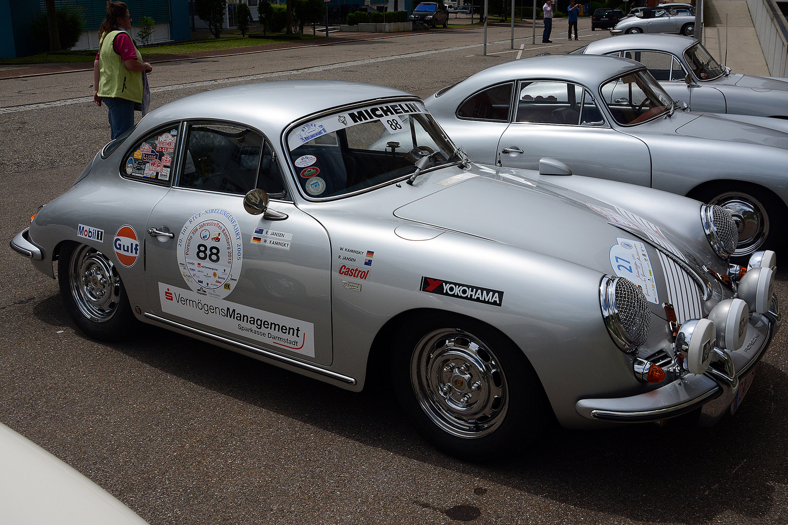 Porsche 356 mit der Nr.88 Silber