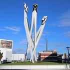 Porsche Skulptur in Zuffenhausen