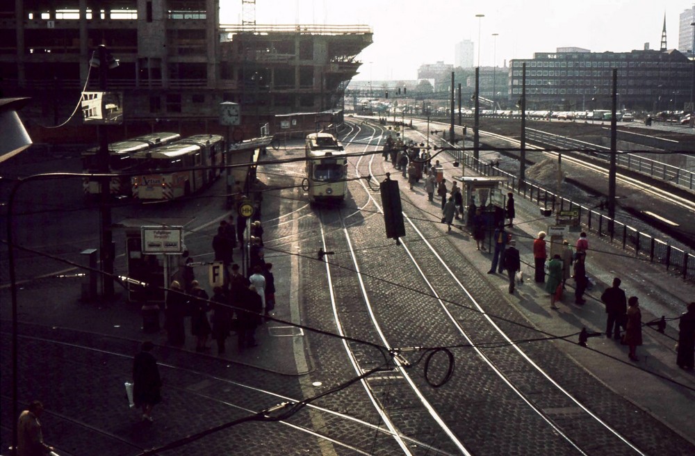 Porscheplatz  in Essen Oktober 1977