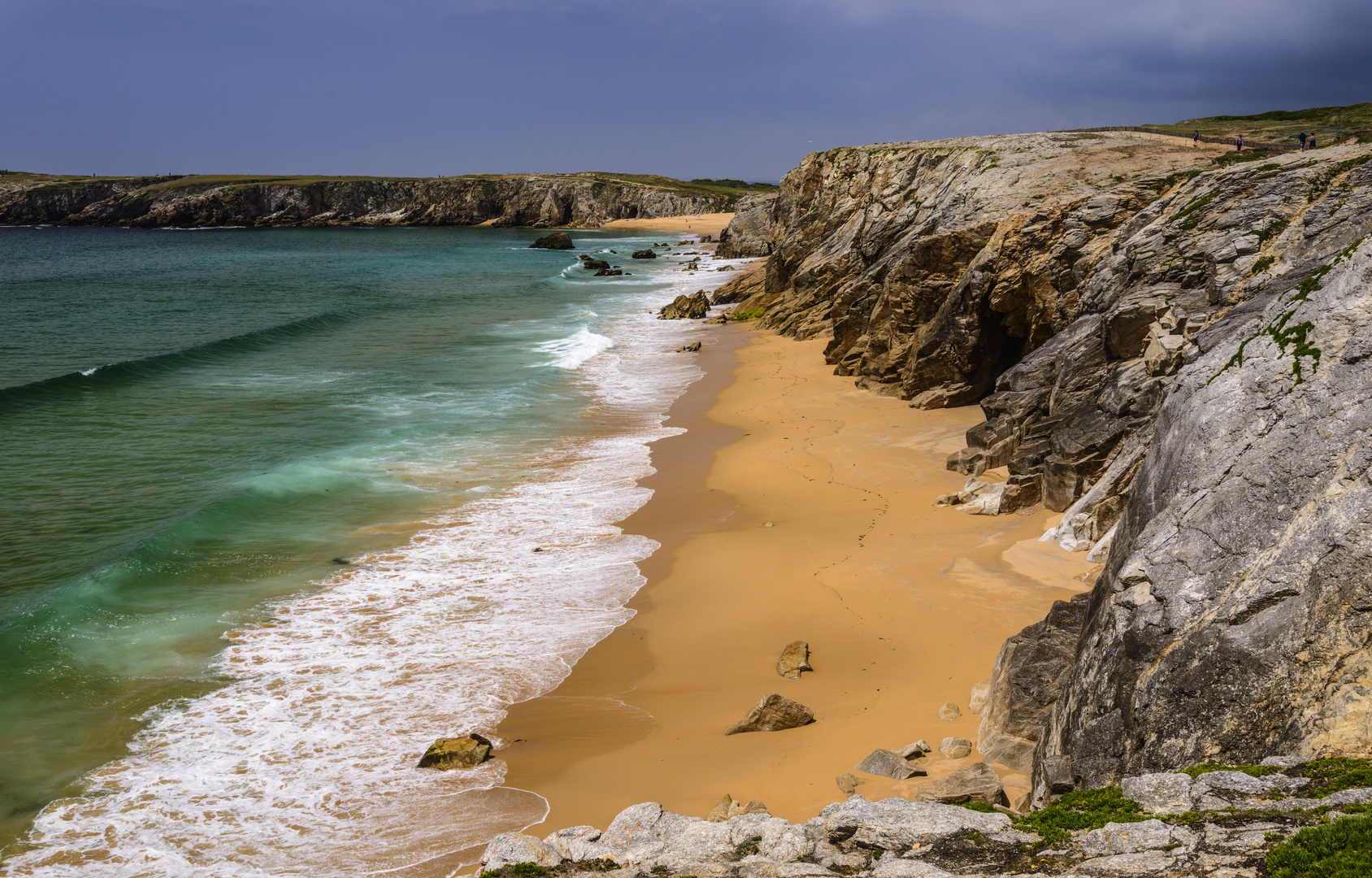 Port Blanc, Côte Sauvage, Quiberon, Bretagne, France Foto & Bild