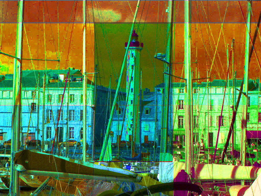 port de la Rochelle multicolore