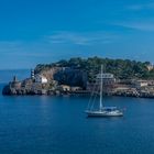 Port de Soller Sailing Boat at Anchor