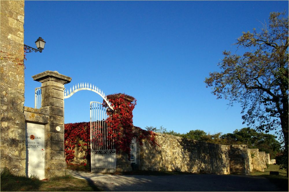 Portail d’entrée du Château Monluc à Saint-Puy (Gers)