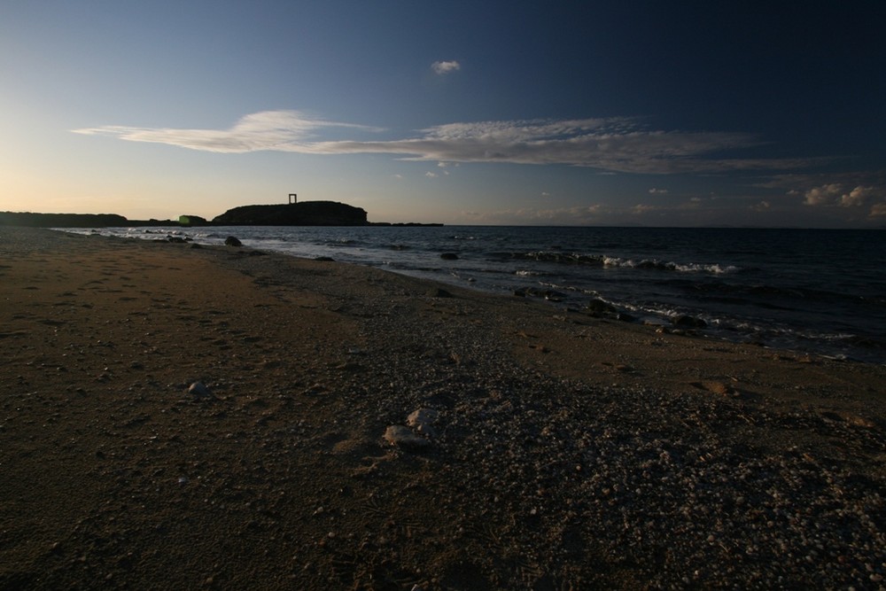 Portara from the Beach