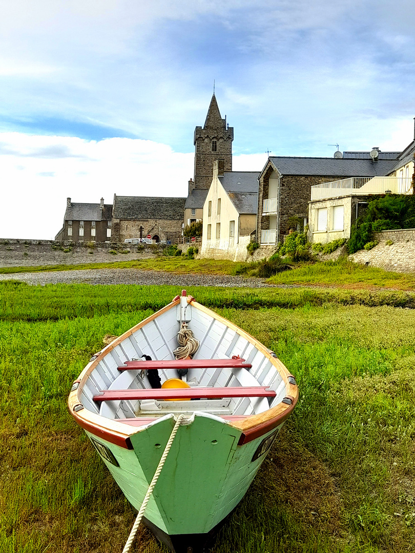 Portbail à marée basse. 