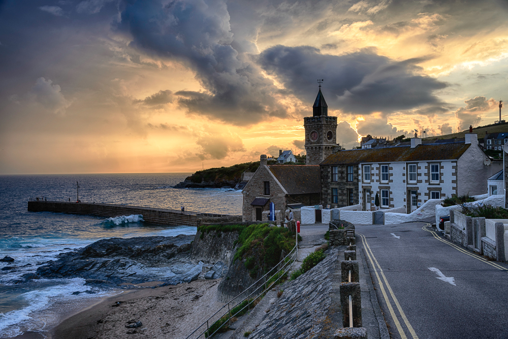 Porthleven bei Dämmerung