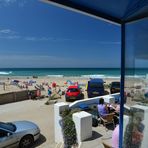 [ Porthtowan Beach, seen from the Blue Bar ]