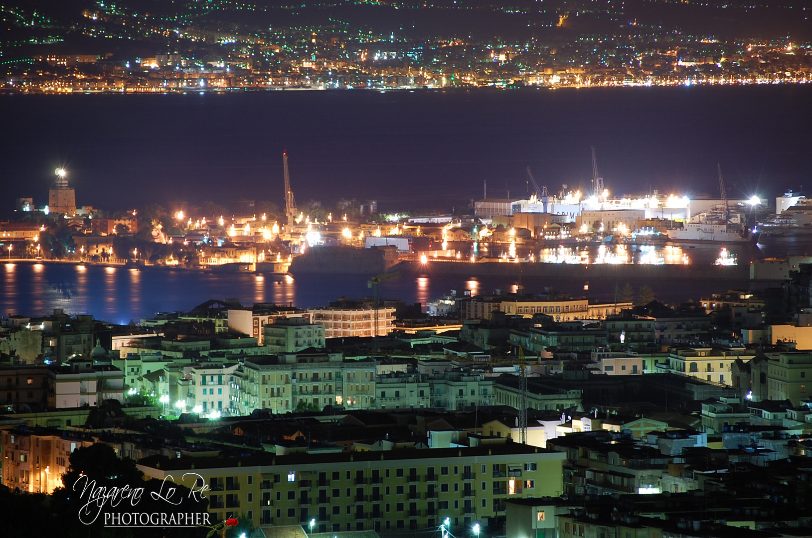 Porto di Messina - Panorama notturno