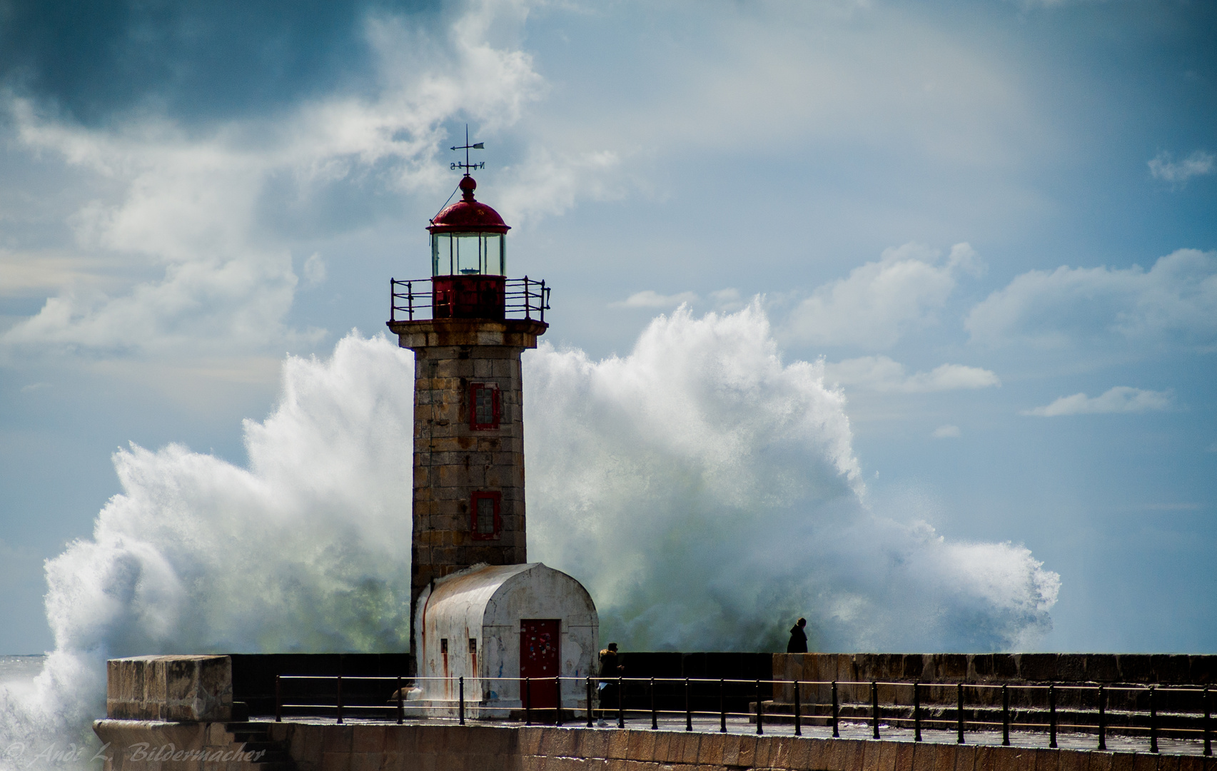 Porto, Leuchtturm "Molhe do Douro am 17.03.2018