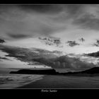 Porto Santo - stunning sunset, black & white