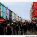 Portobello Road Market an einem Samstag im Febraur