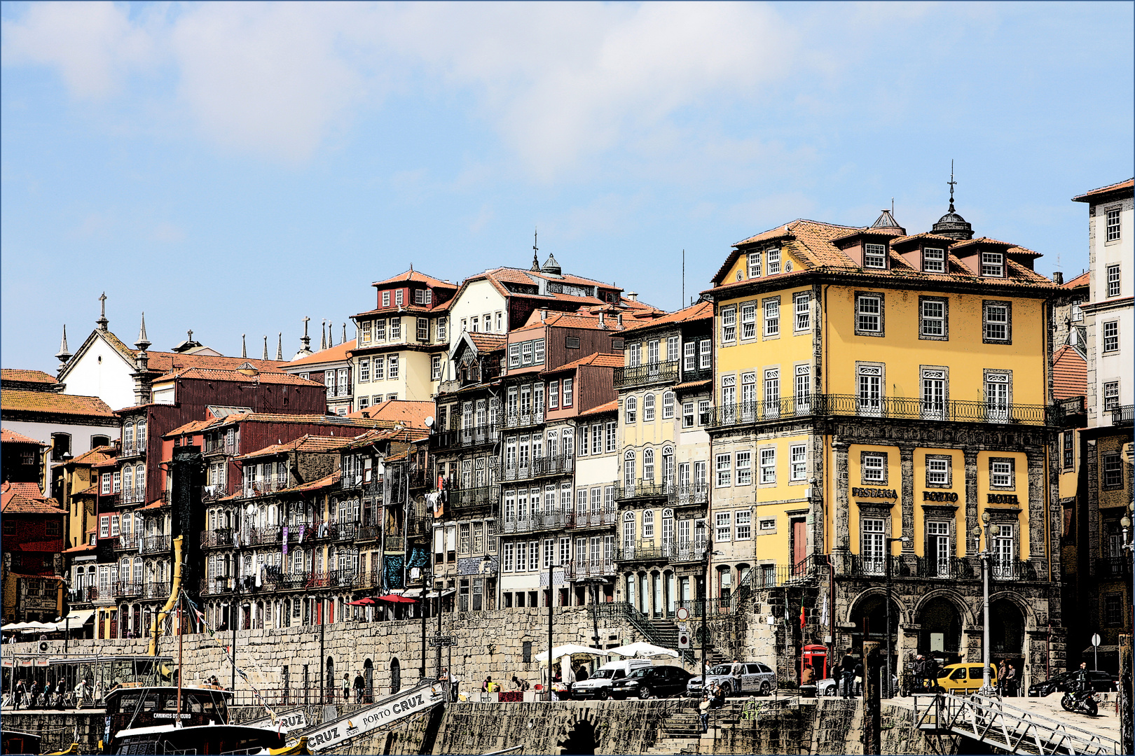 Portos Altstadt am Douro, die Ribeira