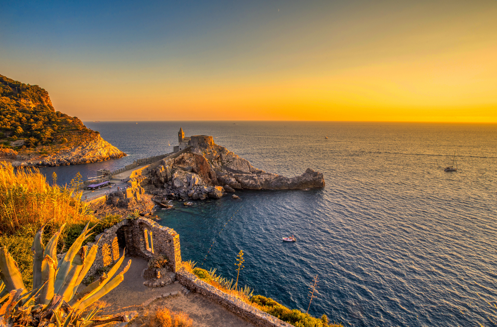 Portovenere - Chiesa Di San Pietro im Licht der Abendsonne