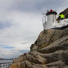 Porträt am kleinen Leuchtturm