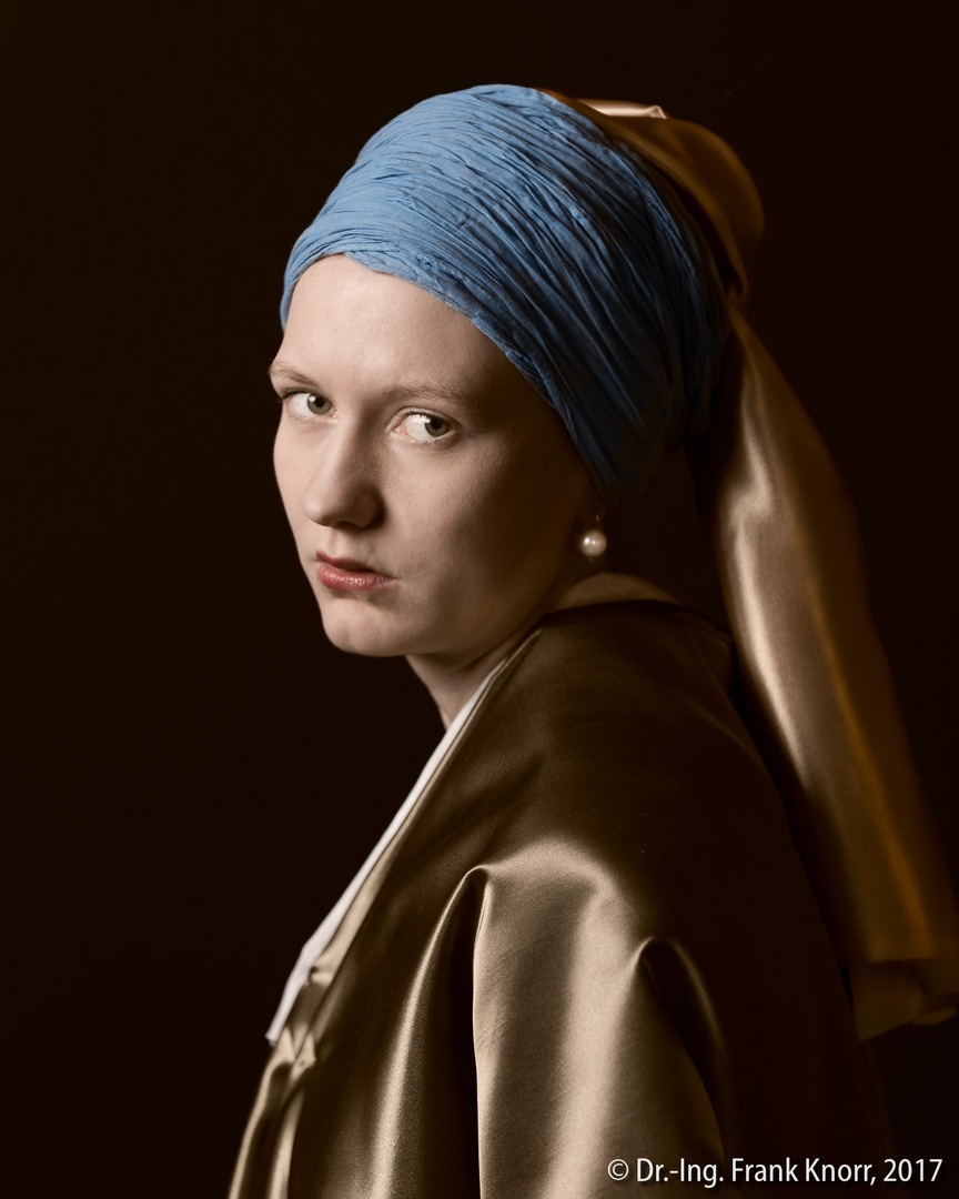 Porträt im Gemäldelook, Vermeer