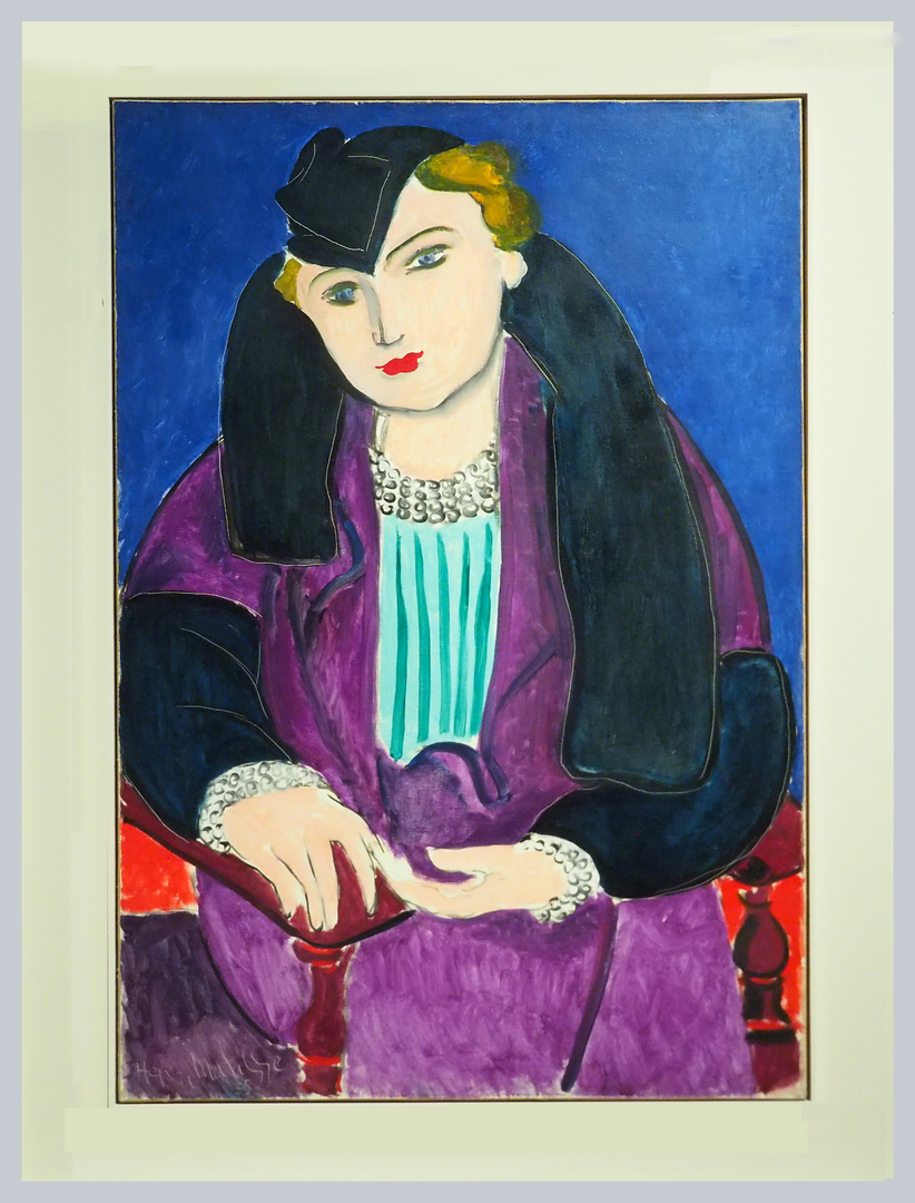 Portrait au manteau bleu  -  Henri Matisse (1935)