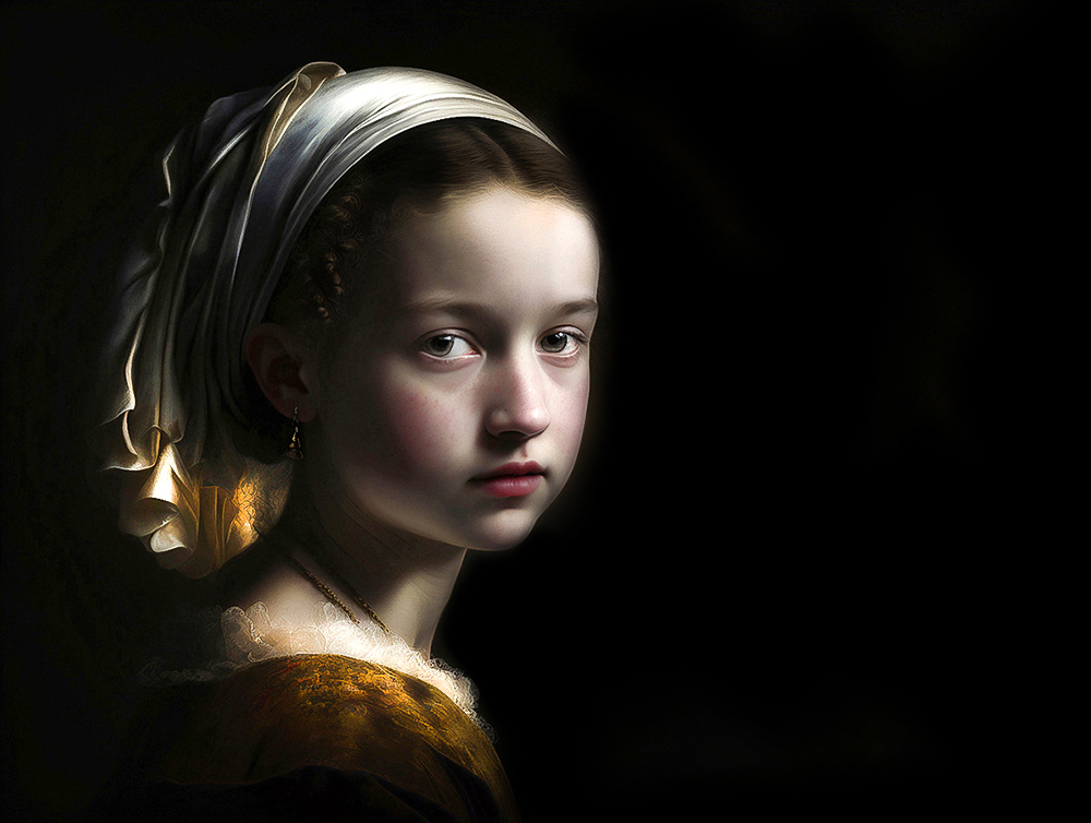Portrait de jeune fille.