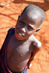 Portrait de un niño Masai