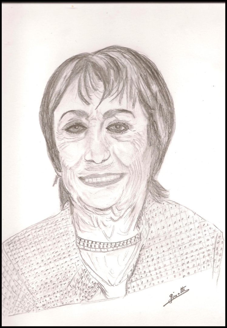 portrait dessiné d'annie girardot