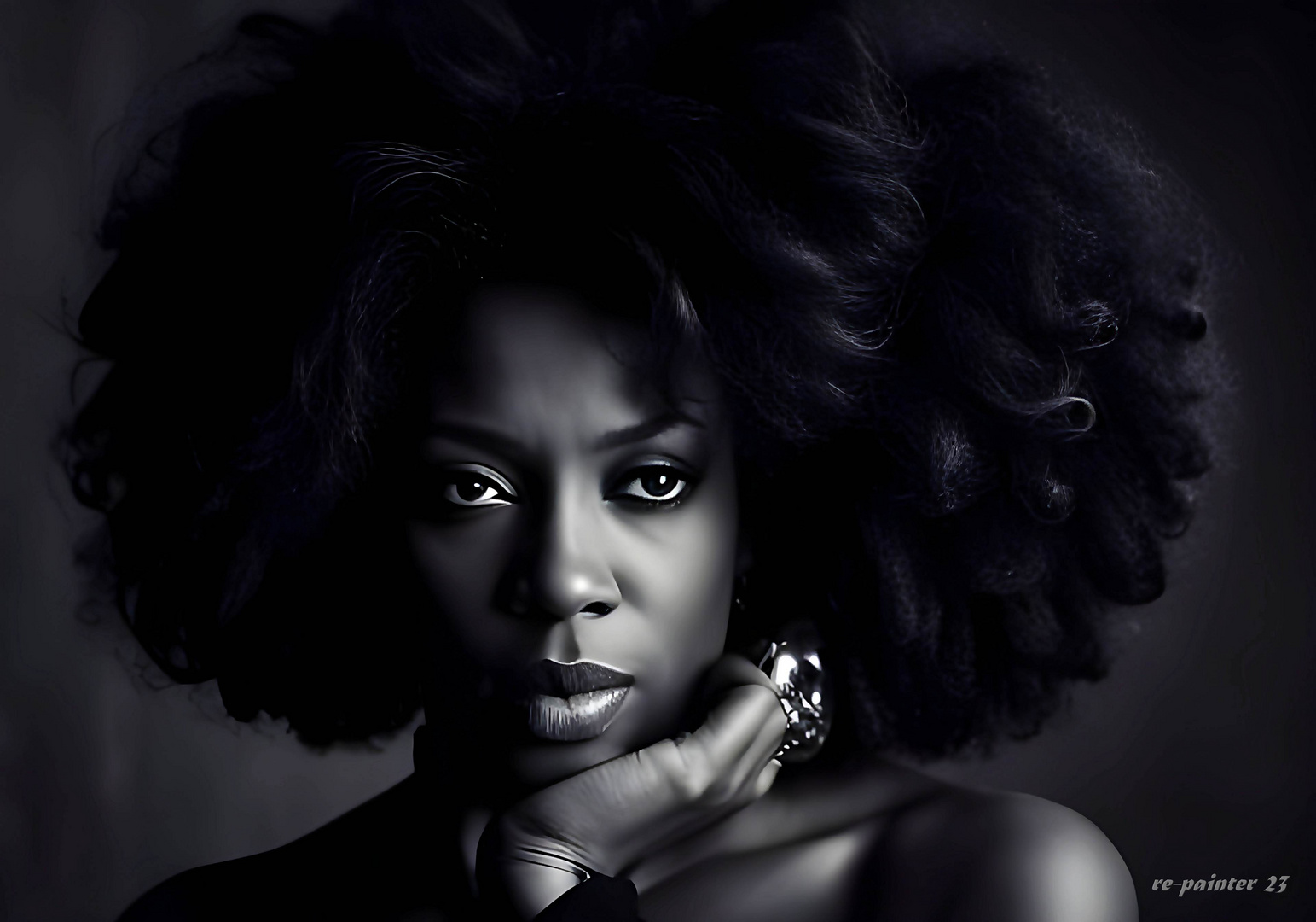 Portrait d'une chanteuse soul noire