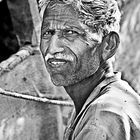 Portrait eines Bauern in Indien