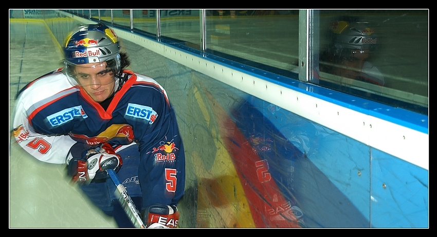 Portrait eines Eishockeyspielers