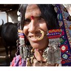 Portrait Lambanis Woman, village à côté de Bijapur. Karnataka - India